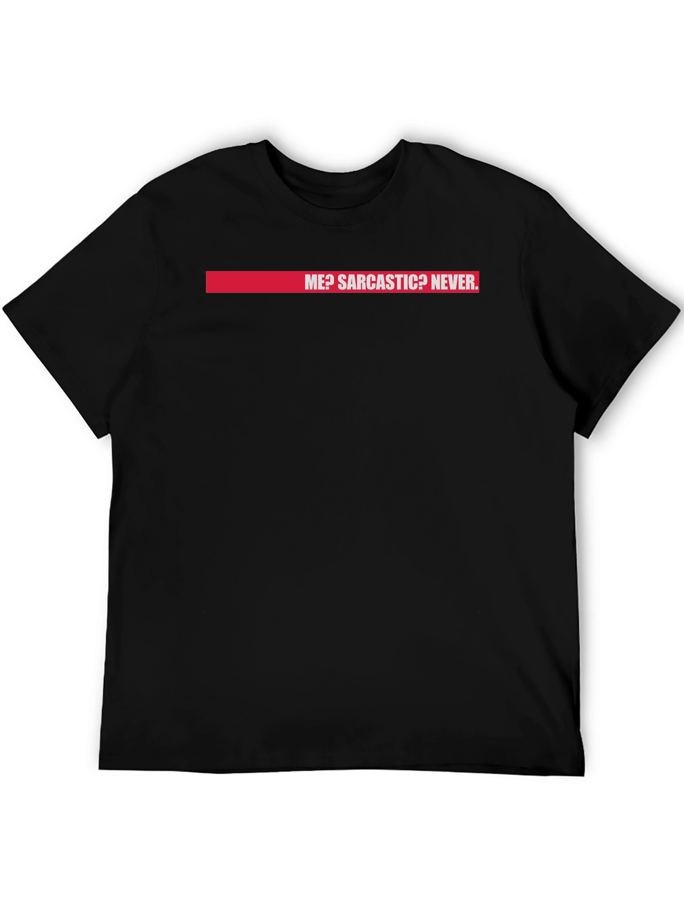 Black Sarcastic Humor Tee - Black Crew Neck T-Shirt for Men view 5