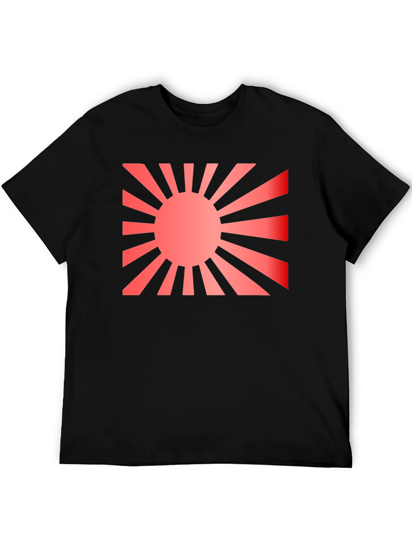 Black Rising Sun Graphic Black T-Shirt view 5