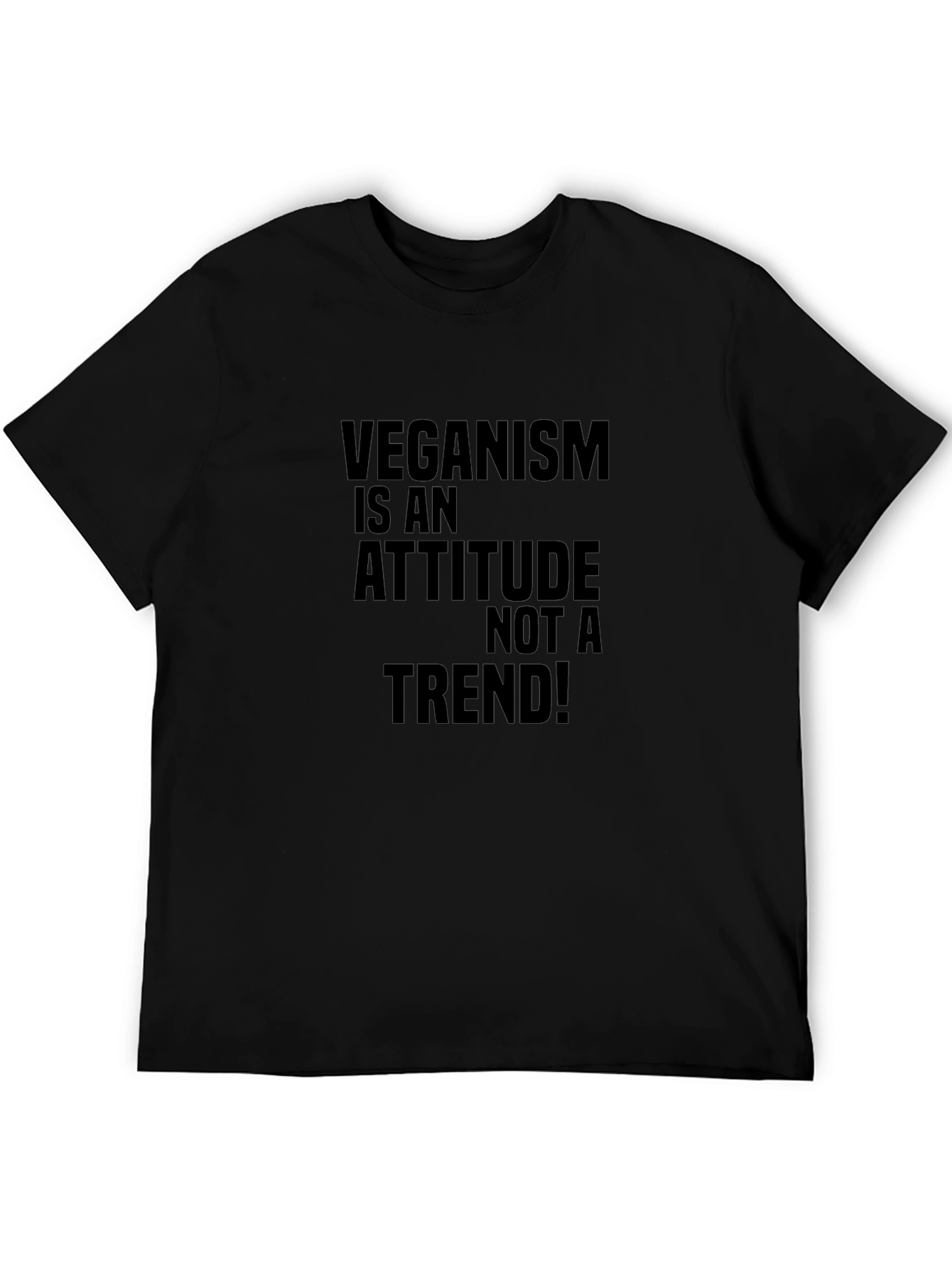 Black Veganism Attitude Black Graphic Tee view 5