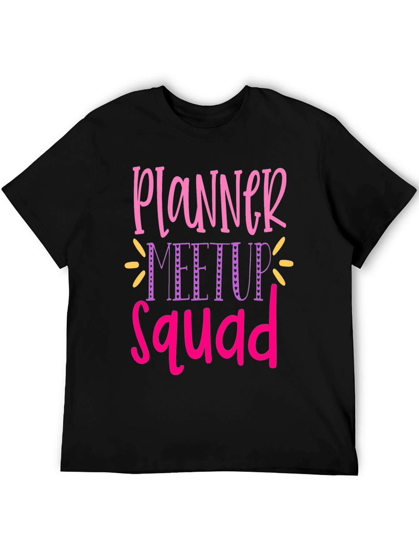 Black Planner Meetup Squad Graphic Tee view 5