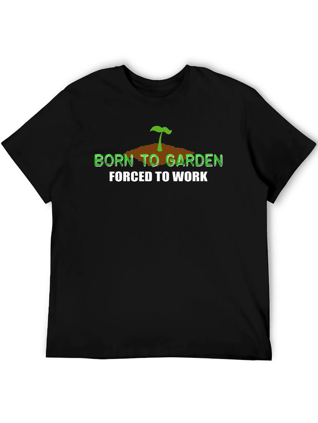 Black Born to Garden T-Shirt - Gardening Lover Apparel view 5
