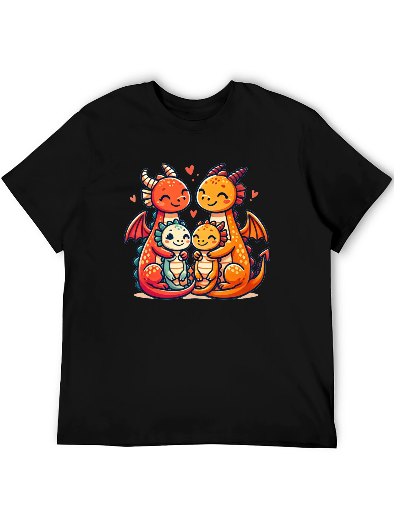 Black Dragon Family Love Black T-Shirt view 5
