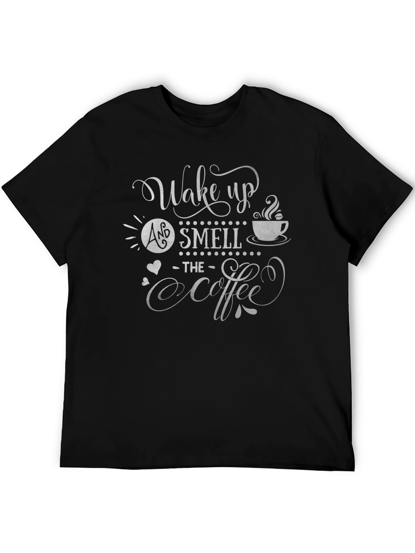 Black Wake Up & Smell The Coffee Graphic Tee view 5