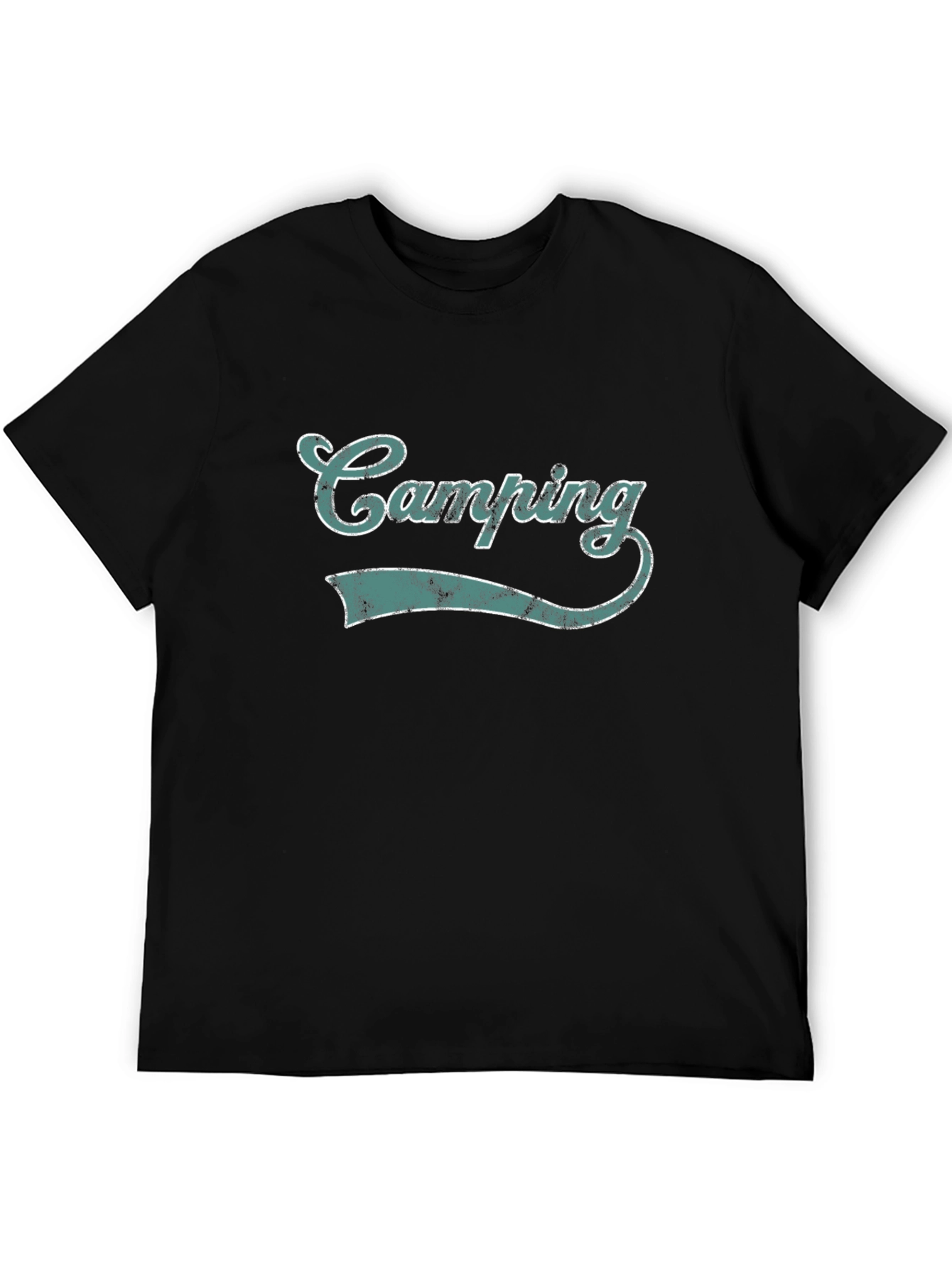 Black Camping Graphic Tee - Black Short Sleeve Shirt view 5