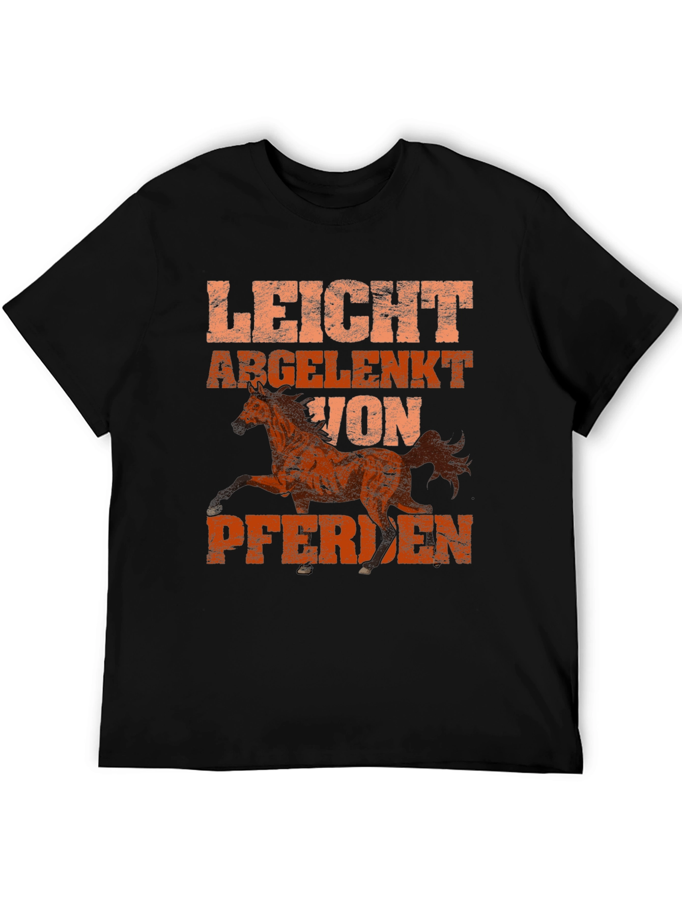 Black Horse Lover T-Shirt - German Text view 5