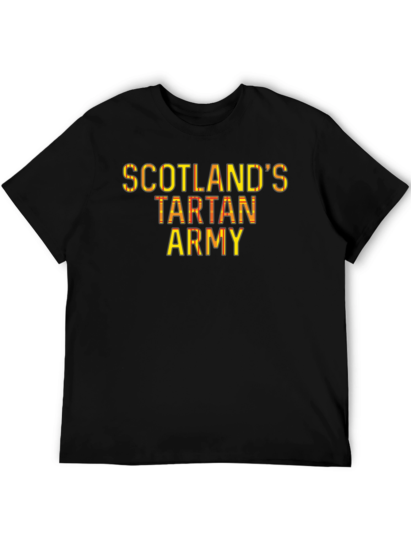 Black Scotland's Tartan Army Black T-Shirt view 5