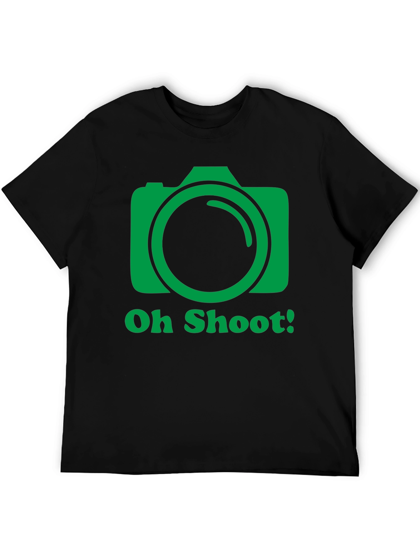 Black Oh Shoot Camera Graphic T-Shirt - Photographer Tee view 5