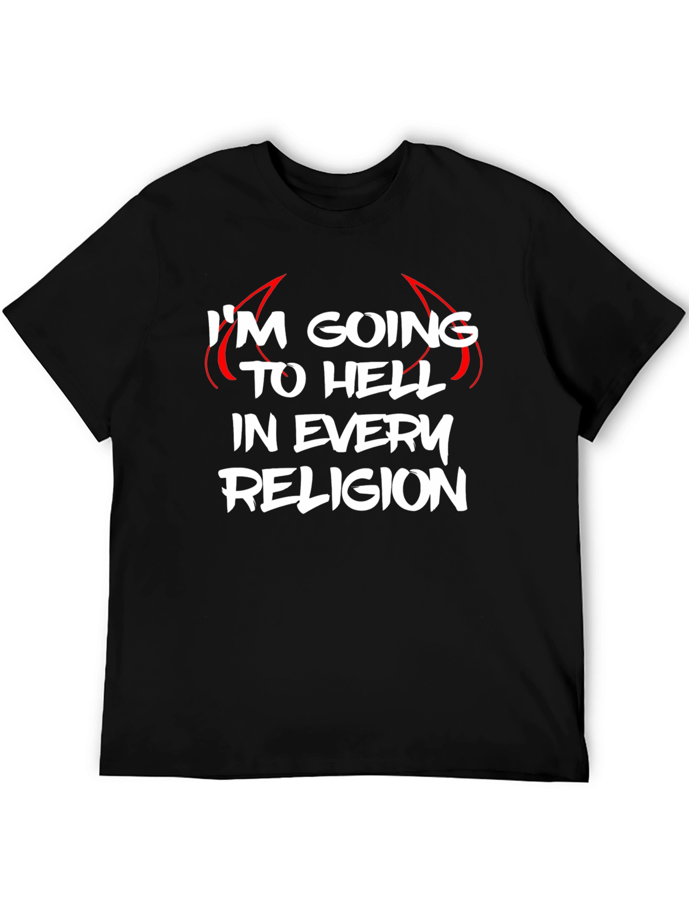 Black I'm Going to Hell Funny Graphic Tee view 5