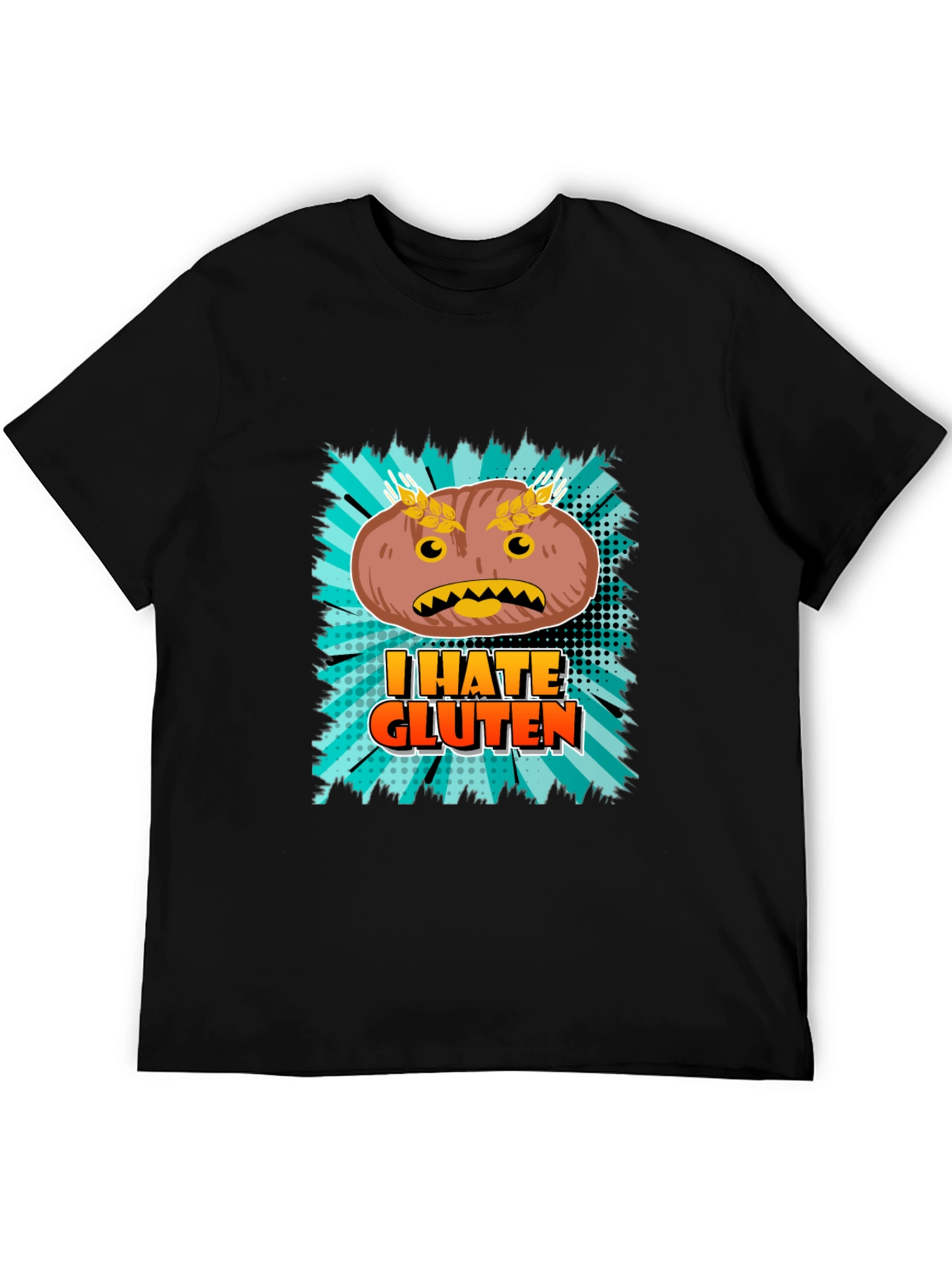 I Hate Gluten T-Shirt - Funny Food Allergy Tee - 5
