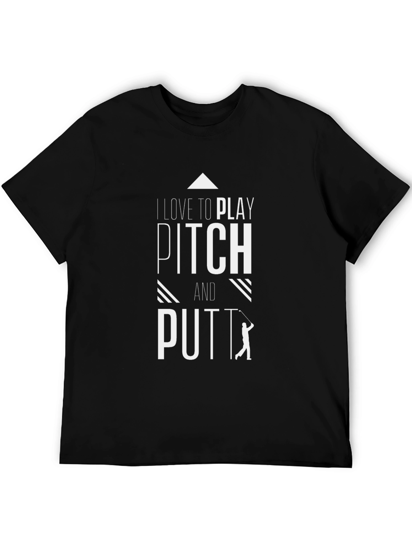 Black Pitch and Putt Golf T-Shirt view 5