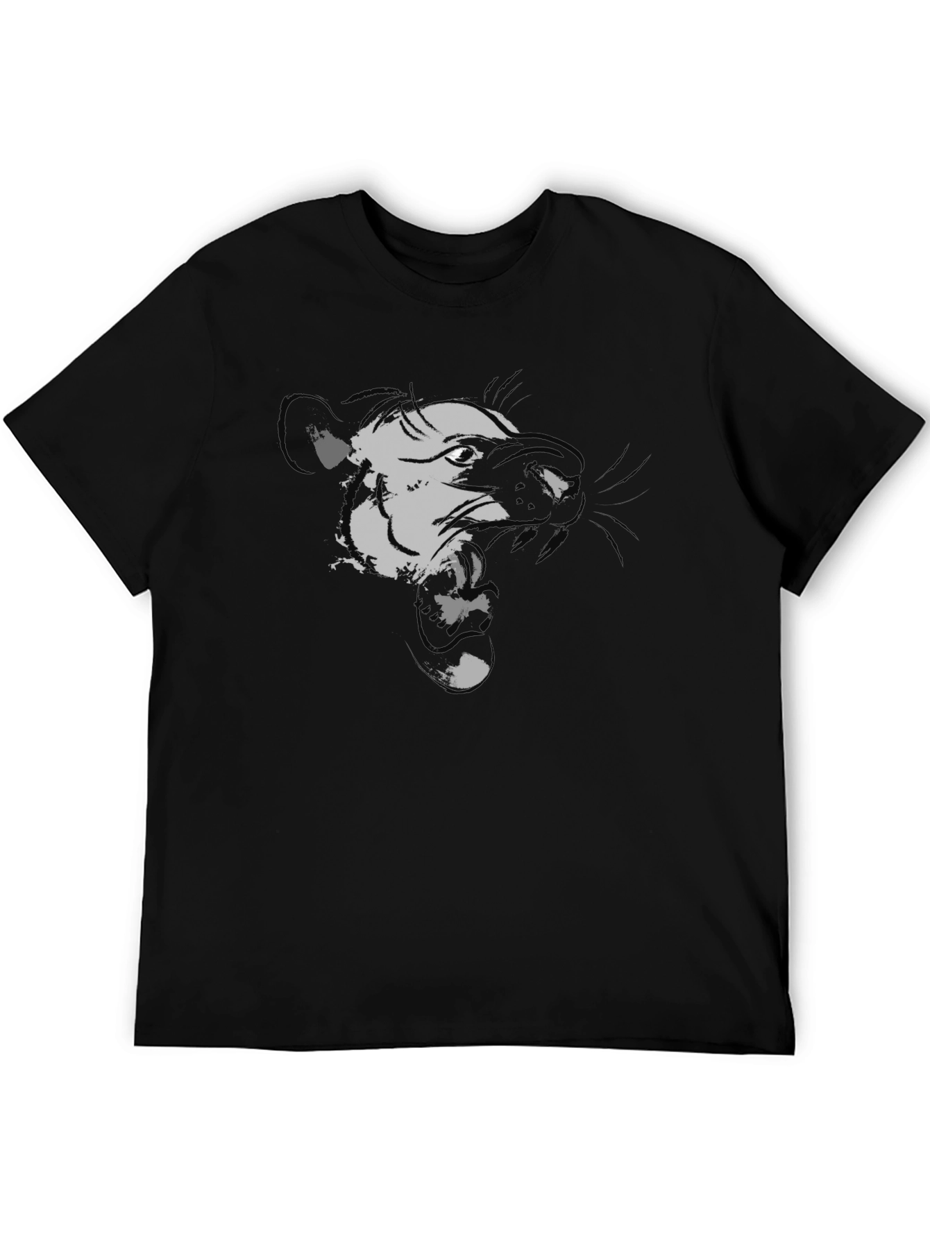 Black Black Graphic Tee - Ferocious Weasel Design view 5