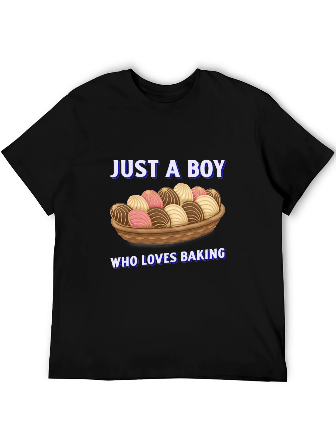 Black Just a Boy Who Loves Baking T-Shirt view 5