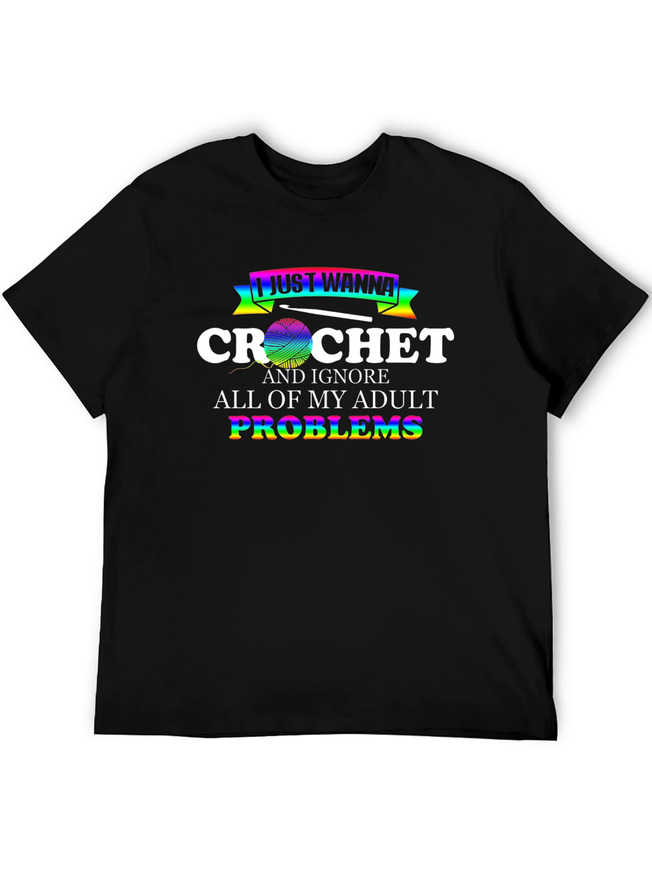 Crochet Adult Problems Funny Graphic T-Shirt - 5