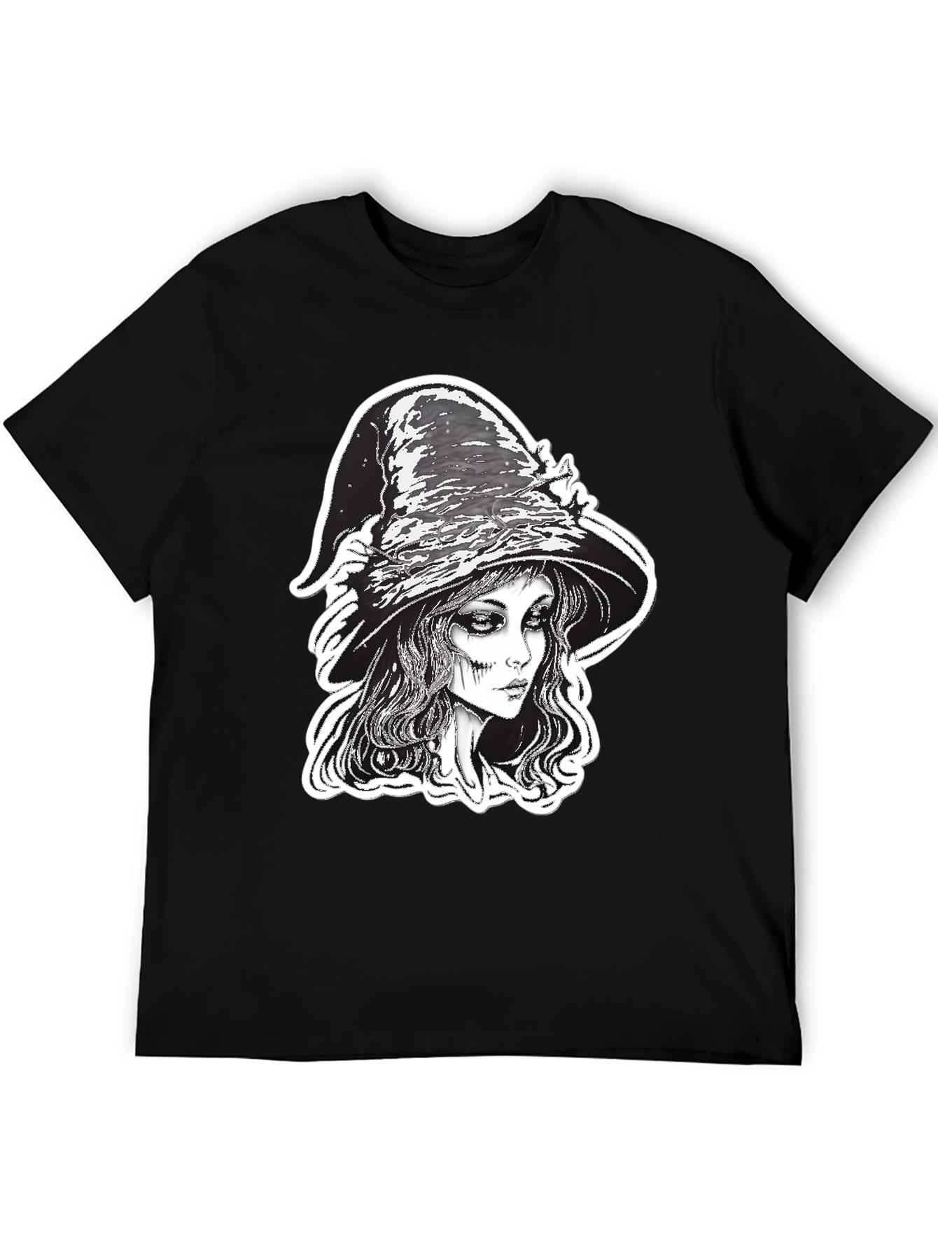 Black Witch Graphic Tee - Black Halloween Shirt view 5