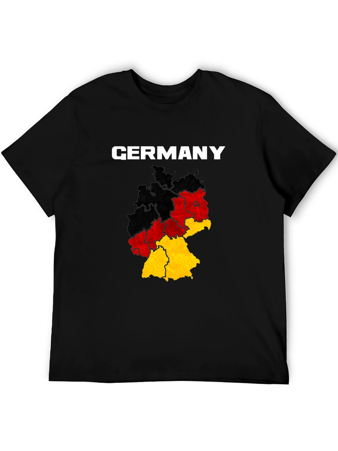 Germany Map T-Shirt - Black, Cotton - 5