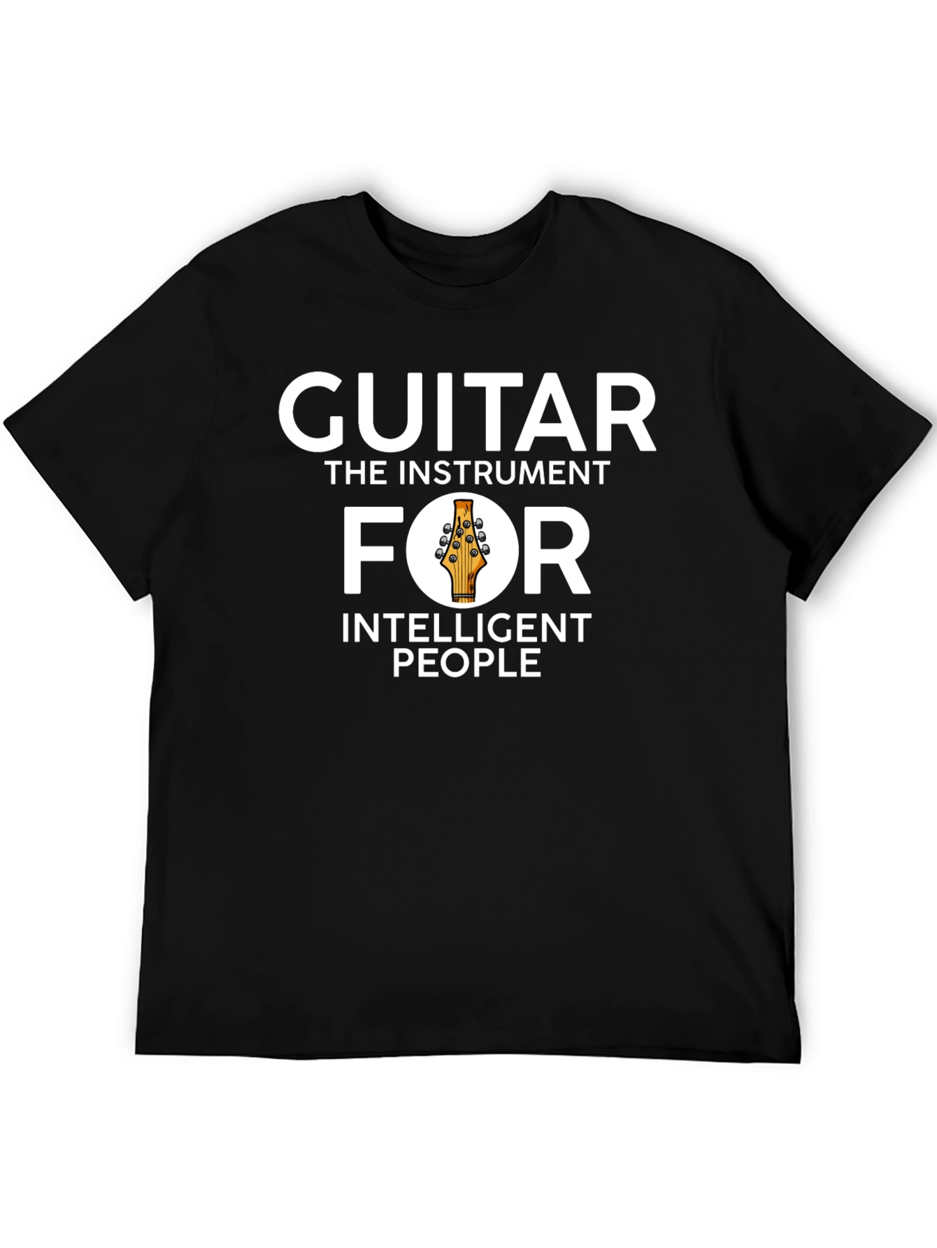 Black Guitar: Instrument for Intelligent People T-Shirt view 5