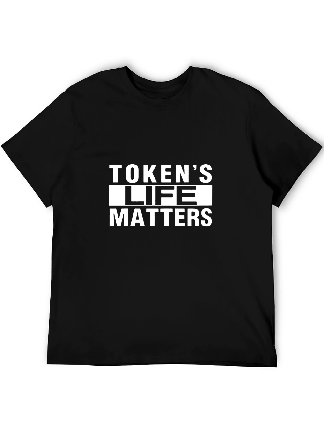 Black Token's Life Matters Black Graphic Tee view 5