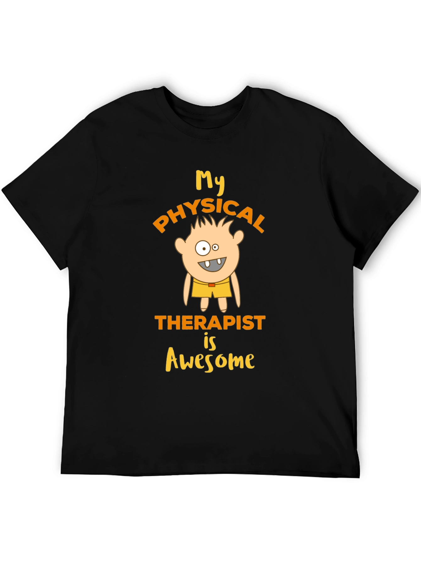 Black My Physical Therapist is Awesome T-Shirt view 5