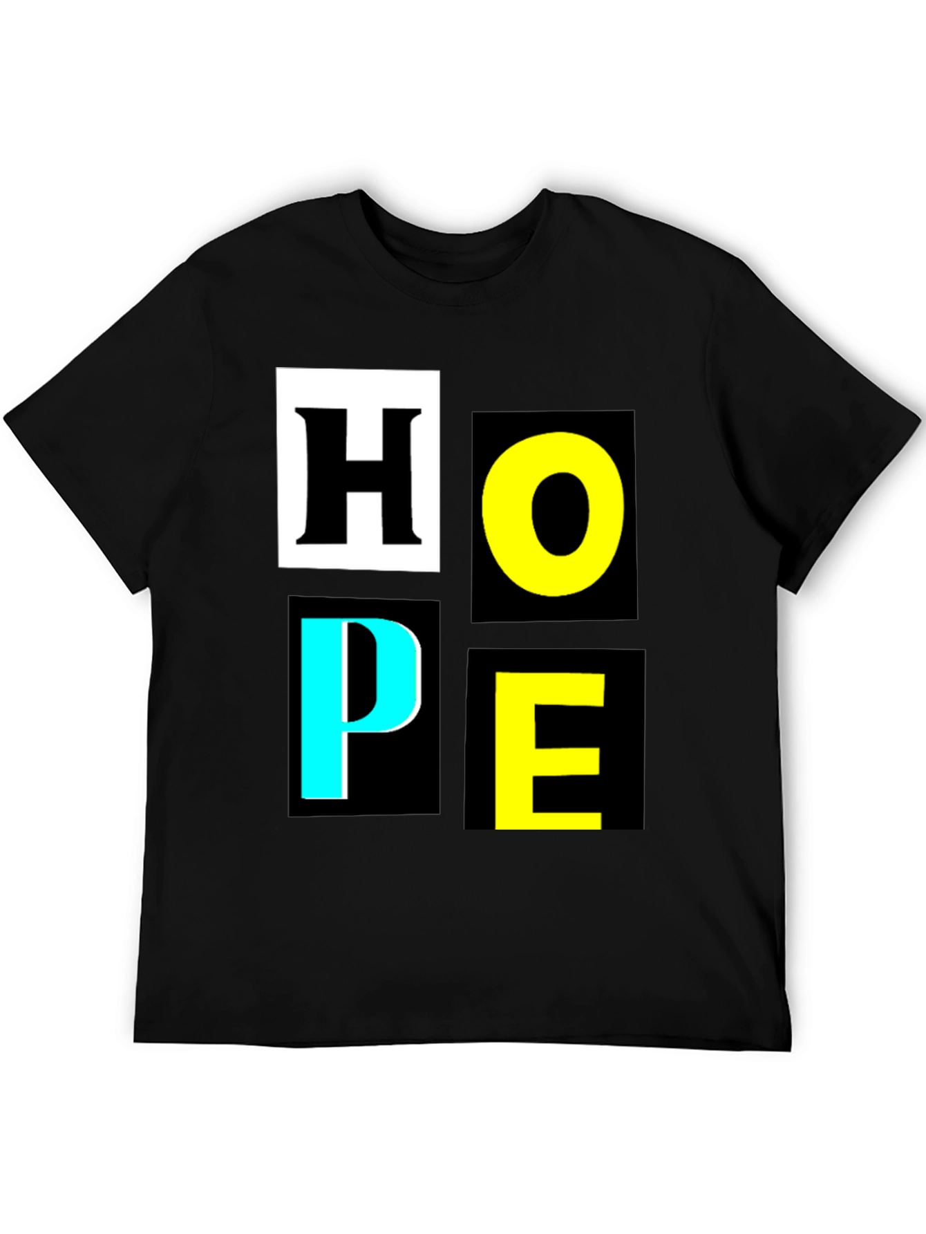 Black HOPE Graphic Tee - Stylish Motivational T-Shirt view 5
