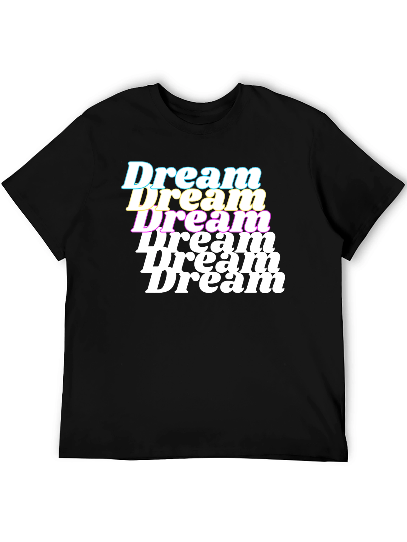 Black Dream Stacked Graphic T-Shirt - Black view 5