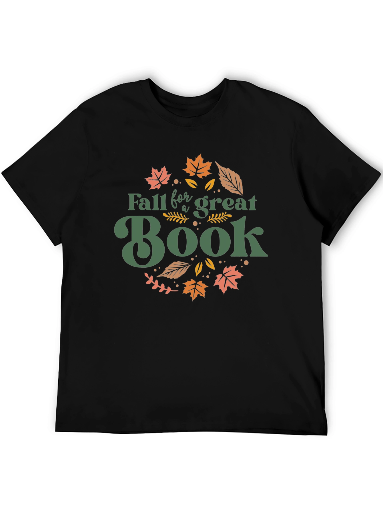 Black Fall for a Great Book T-Shirt view 5