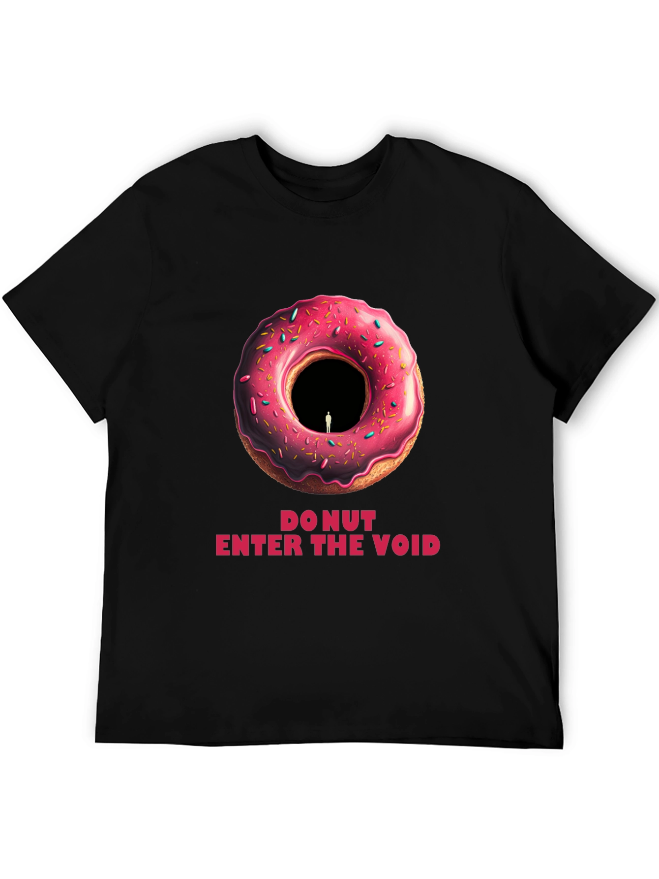 Black Donut Enter the Void T-Shirt - Unique Graphic Tee view 5