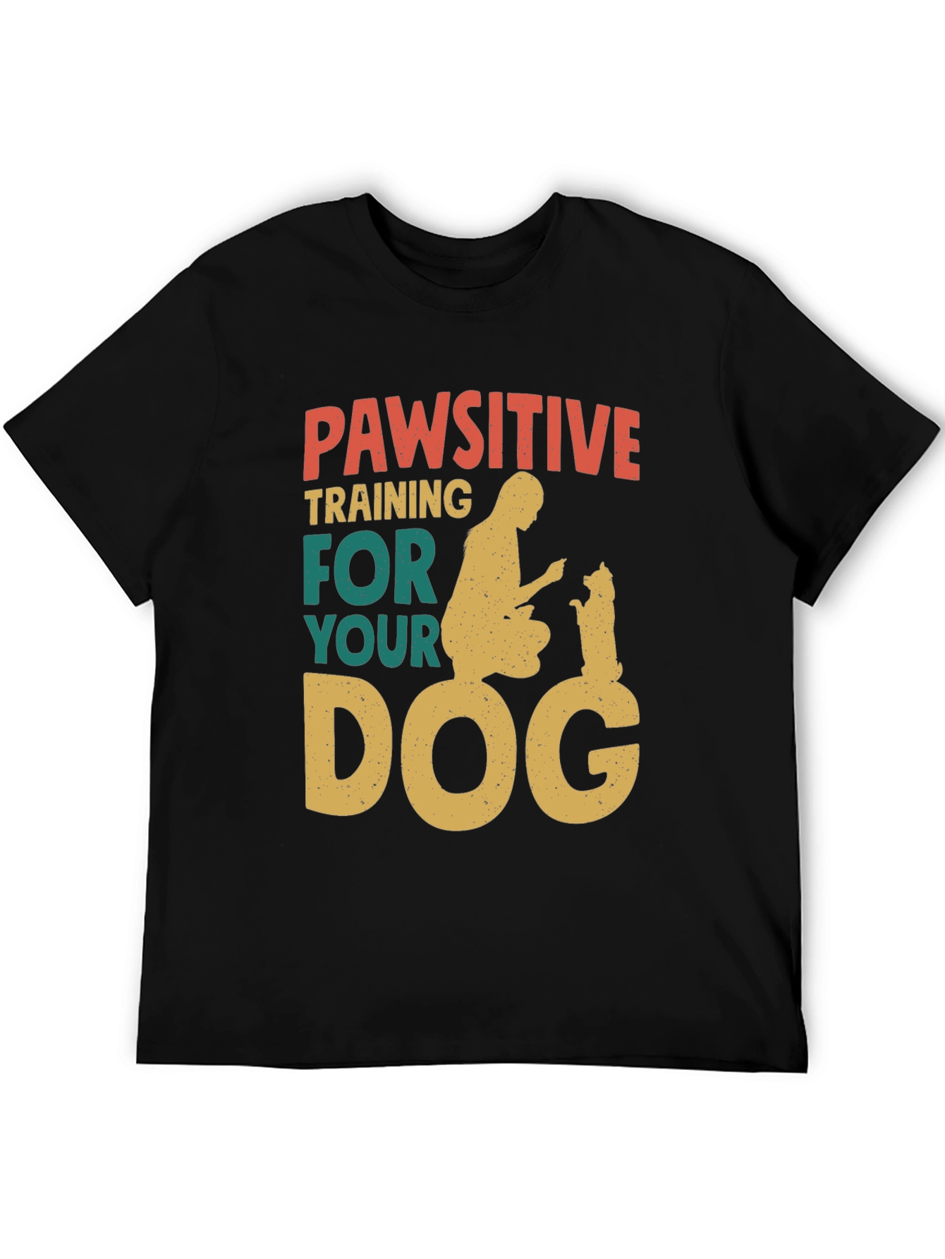 Black Pawsitive Dog Training T-Shirt view 5