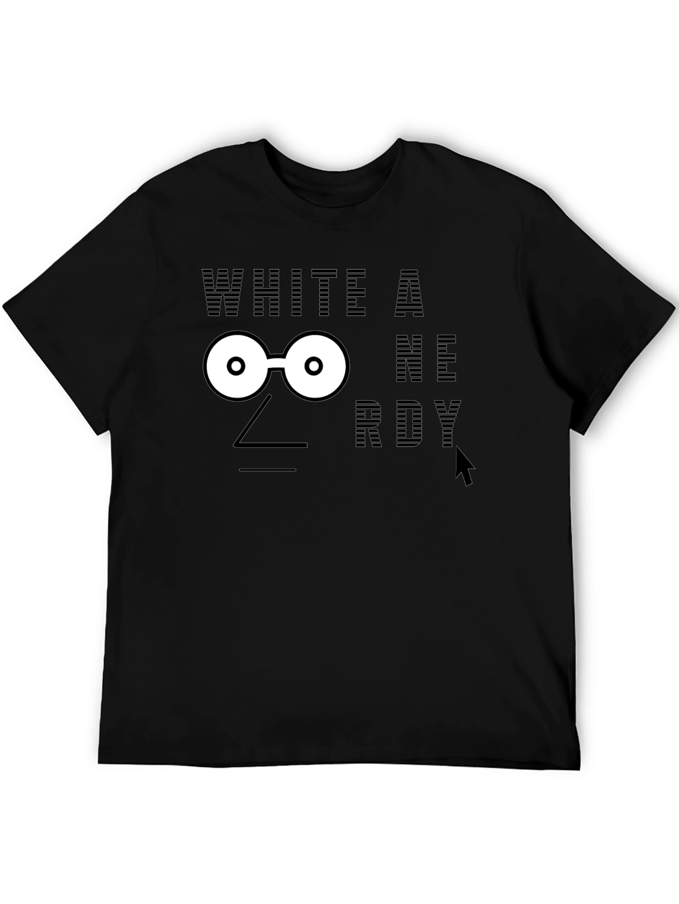 Black White a Nerd? Funny Graphic Novelty T-Shirt view 5