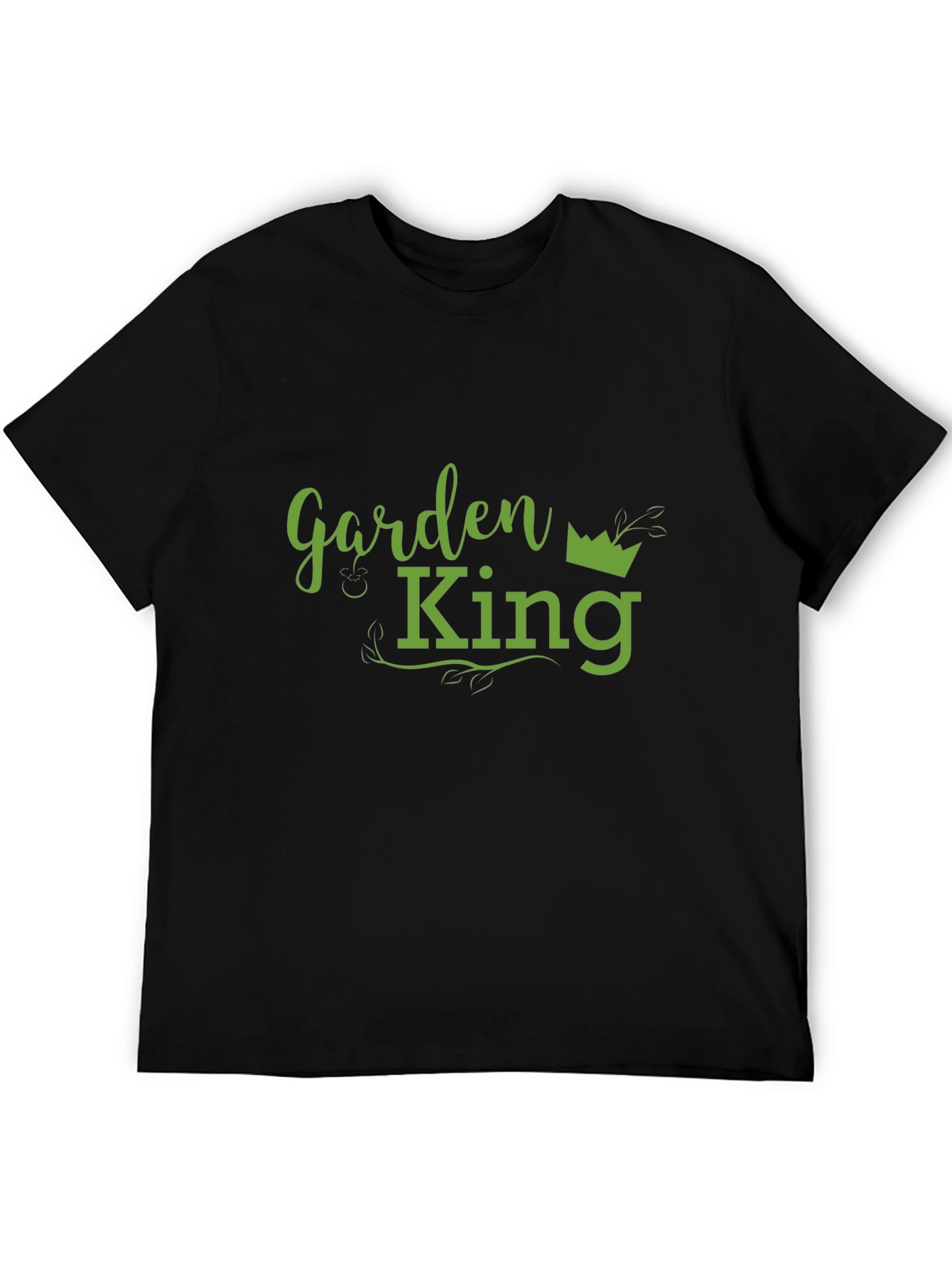 Black Garden King Men's Black T-Shirt view 5
