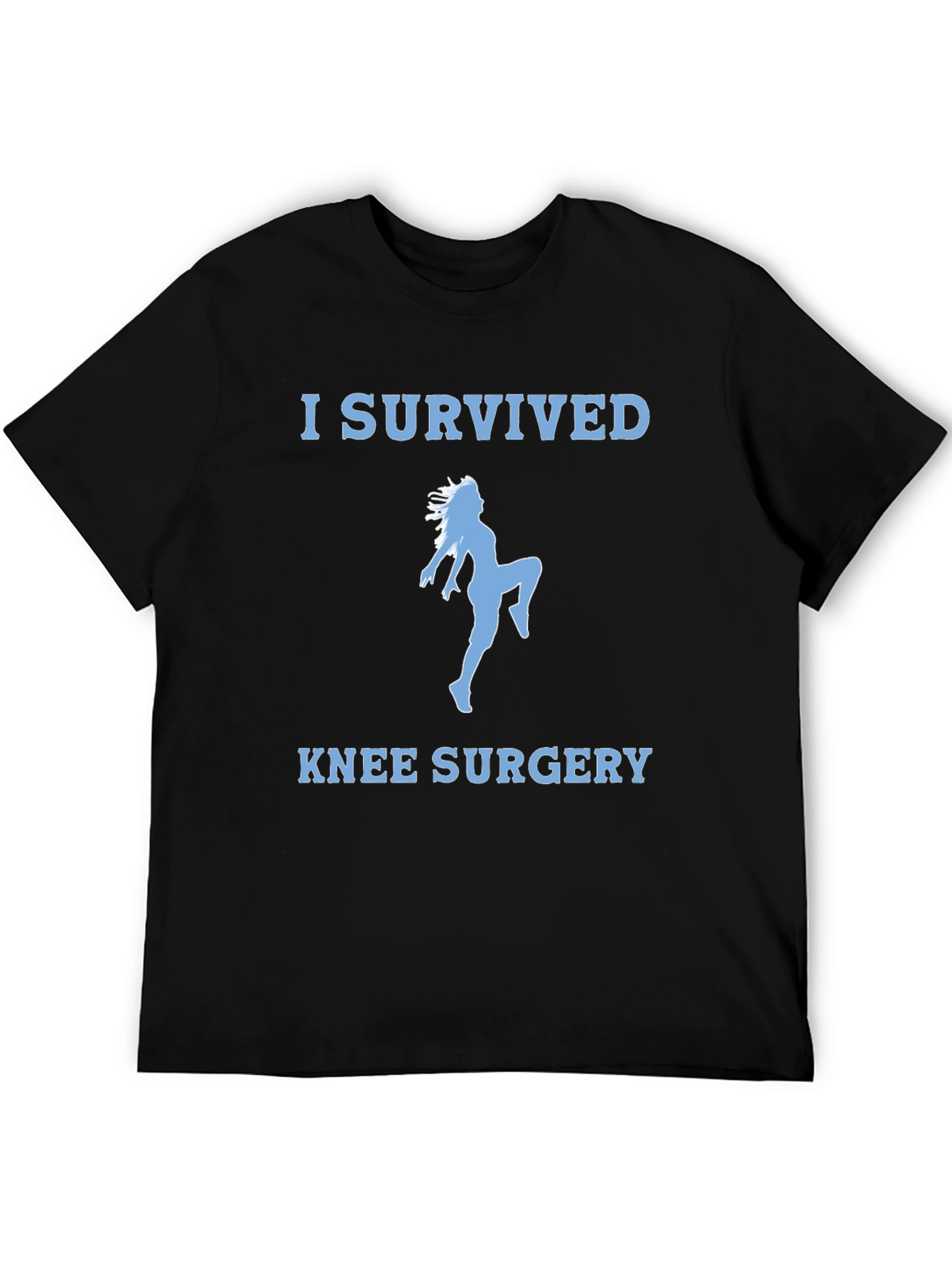 Black I Survived Knee Surgery T-Shirt view 5