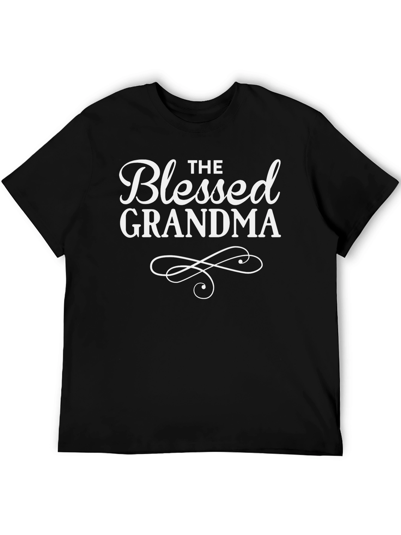 Black Blessed Grandma Black T-Shirt view 5