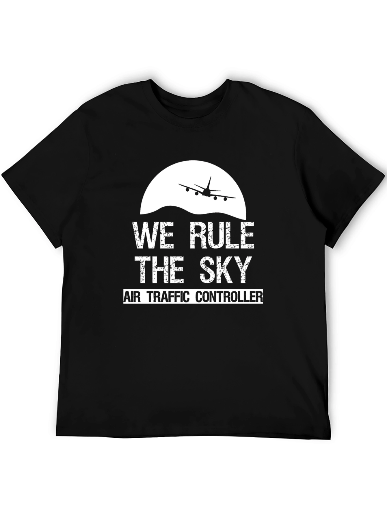 Black Air Traffic Controller T-Shirt - We Rule the Sky view 5