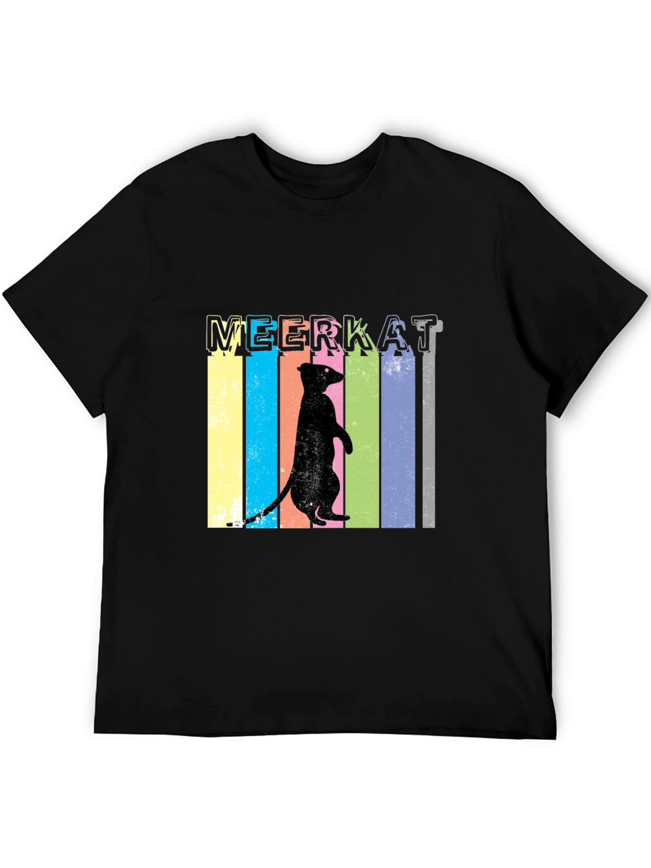 Black Meerkat Graphic Tee - Fun Animal T-Shirt view 5