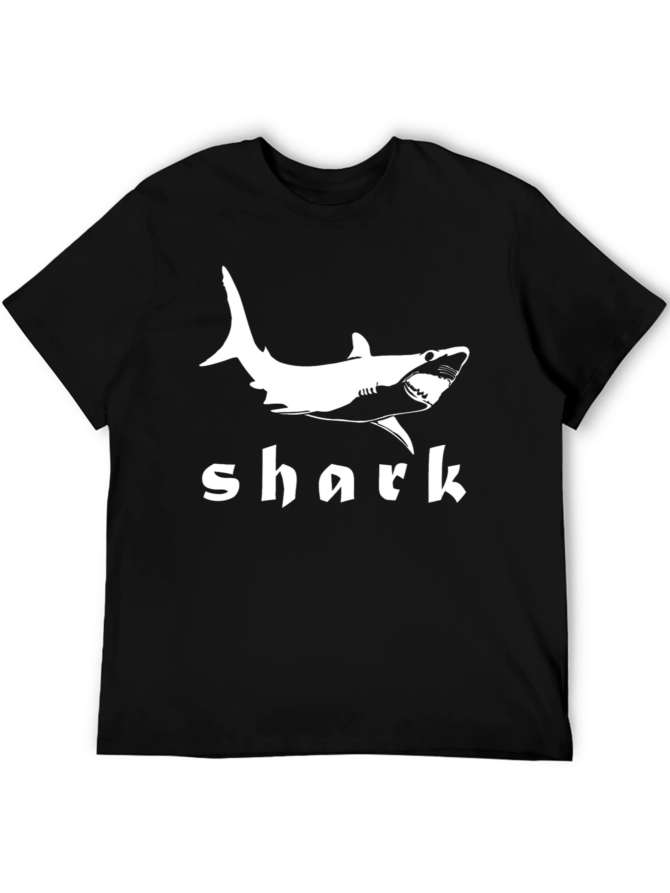 Black Shark Graphic Print Black T-Shirt view 5