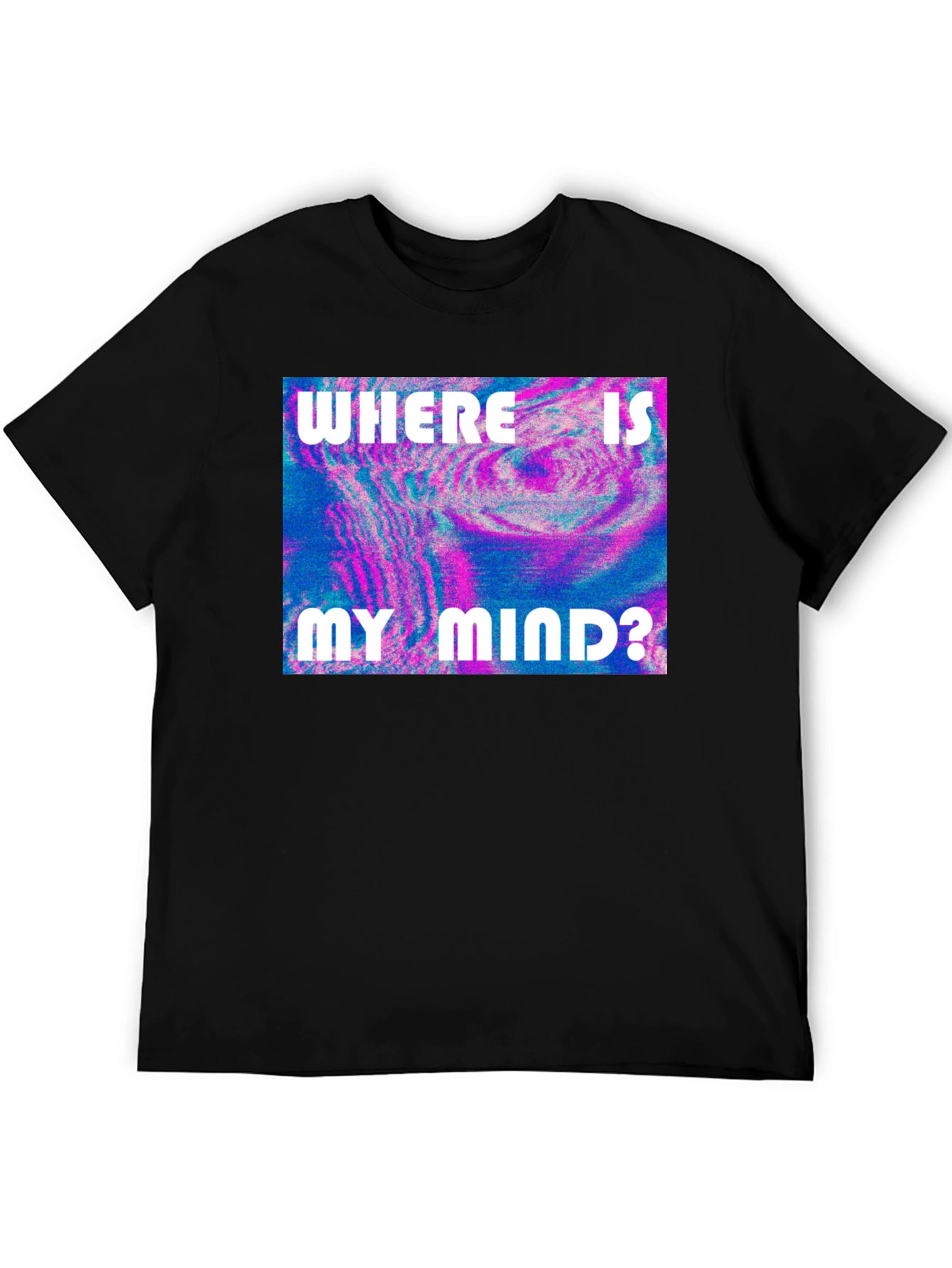 Black Mind-Bending Graphic Tee: Where Is My Mind? Shirt view 5