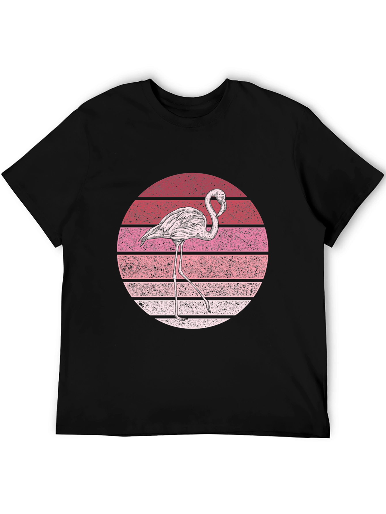 Black Flamingo Sunset Graphic Tee view 5