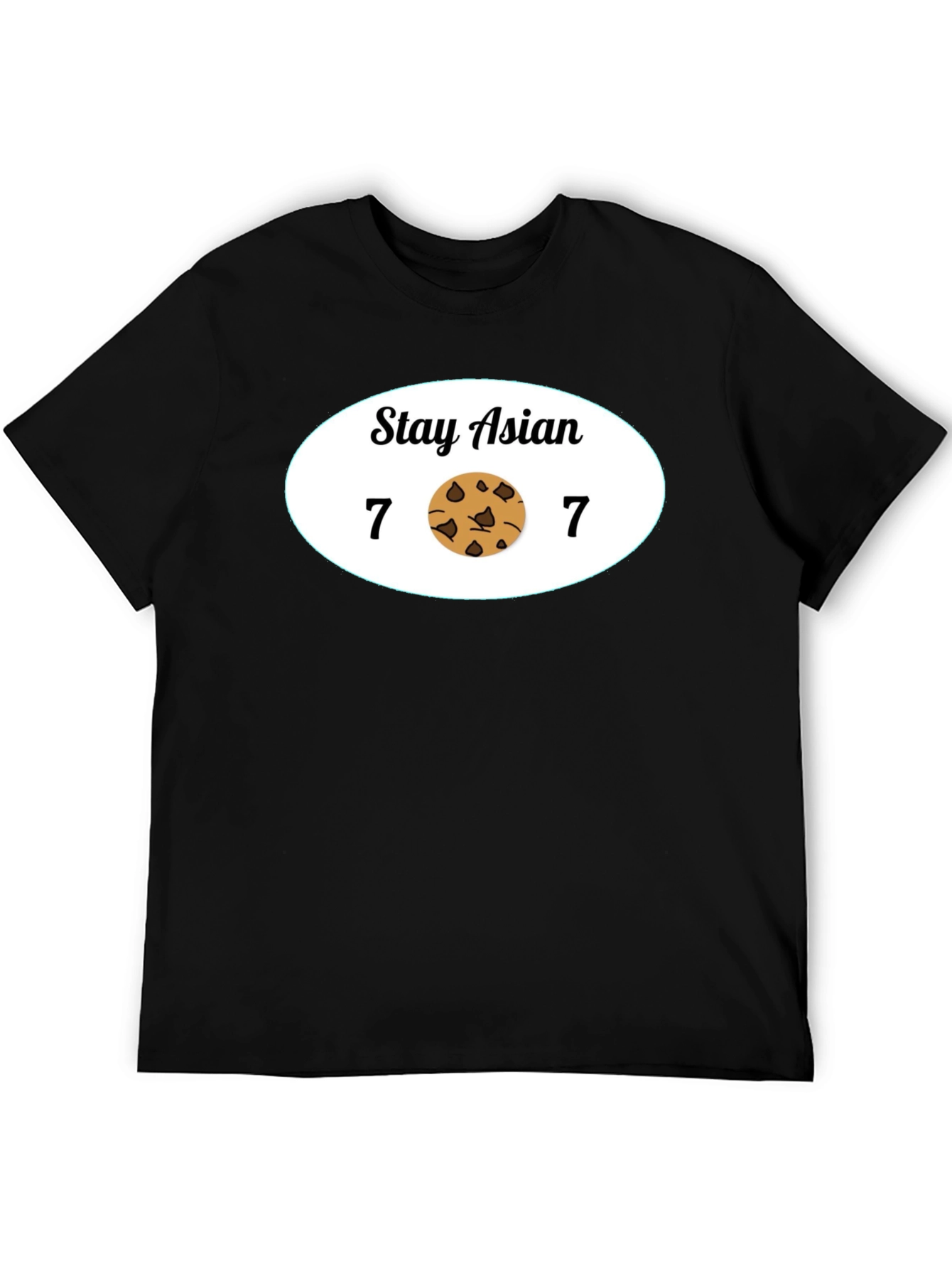 Black Stay Asian 7 Cookie 7 Funny Graphic Tee view 5