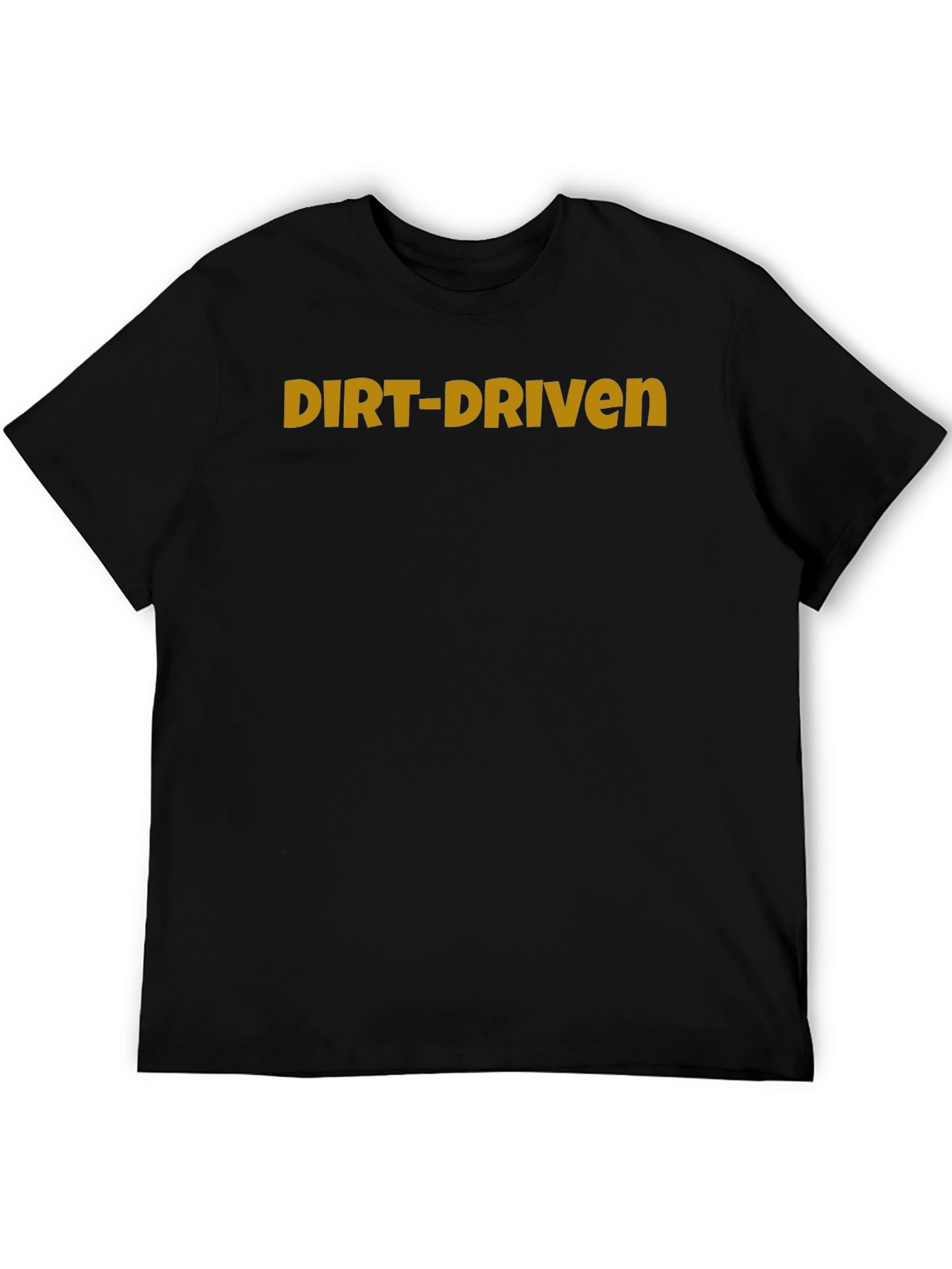 Black Dirt-Driven Graphic Tee - Black Cotton T-Shirt view 5