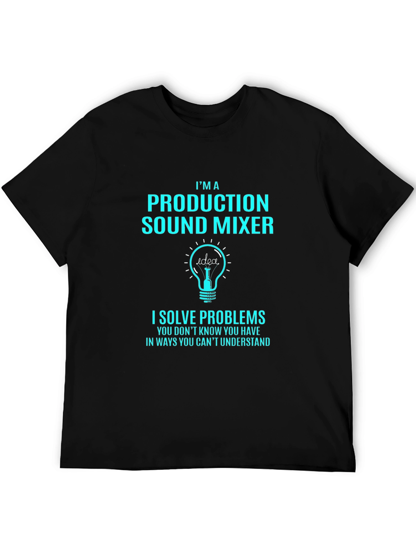 Black Production Sound Mixer Graphic Tee Shirt view 5