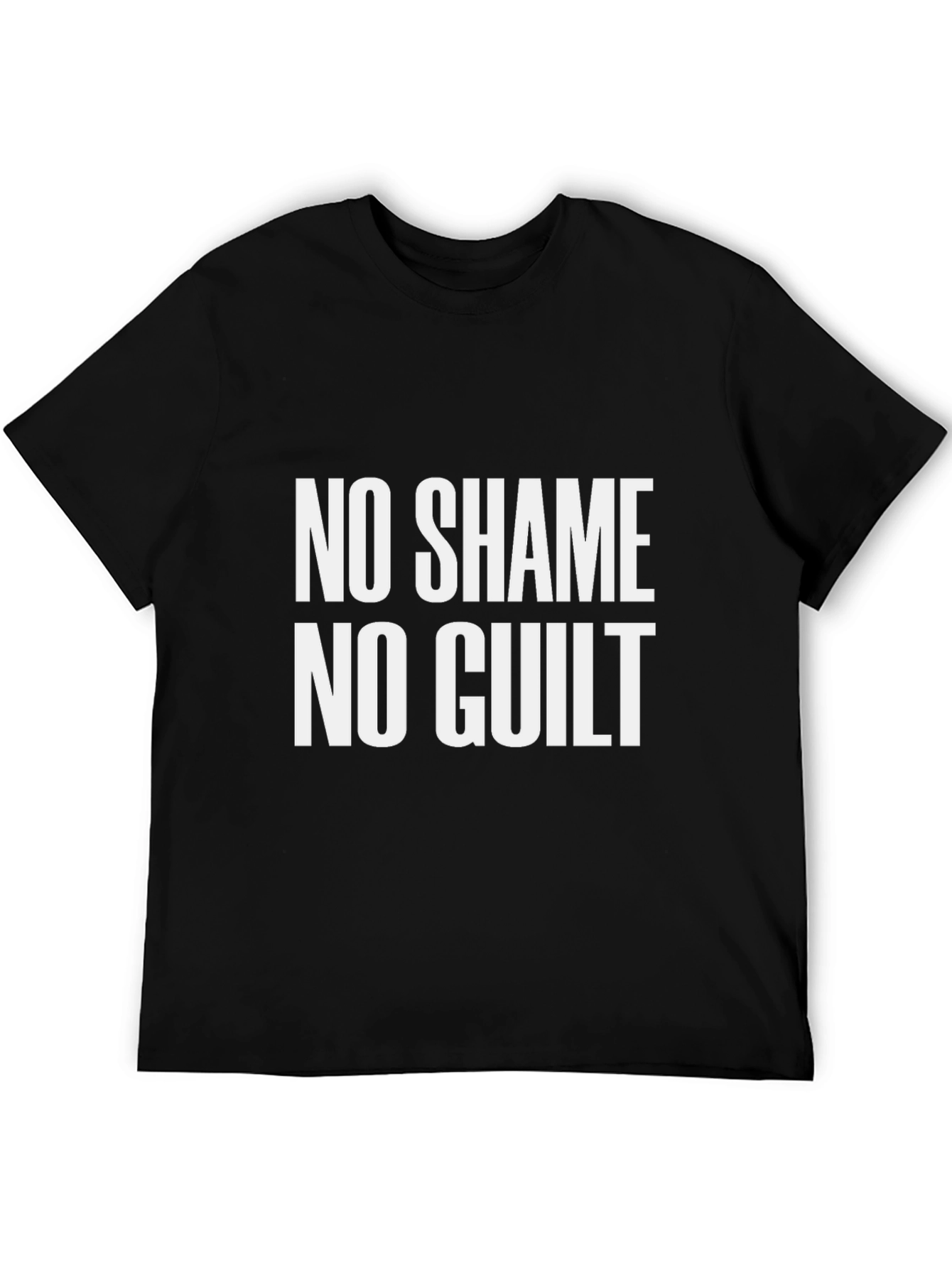 Black No Shame No Guilt Graphic T-Shirt view 5