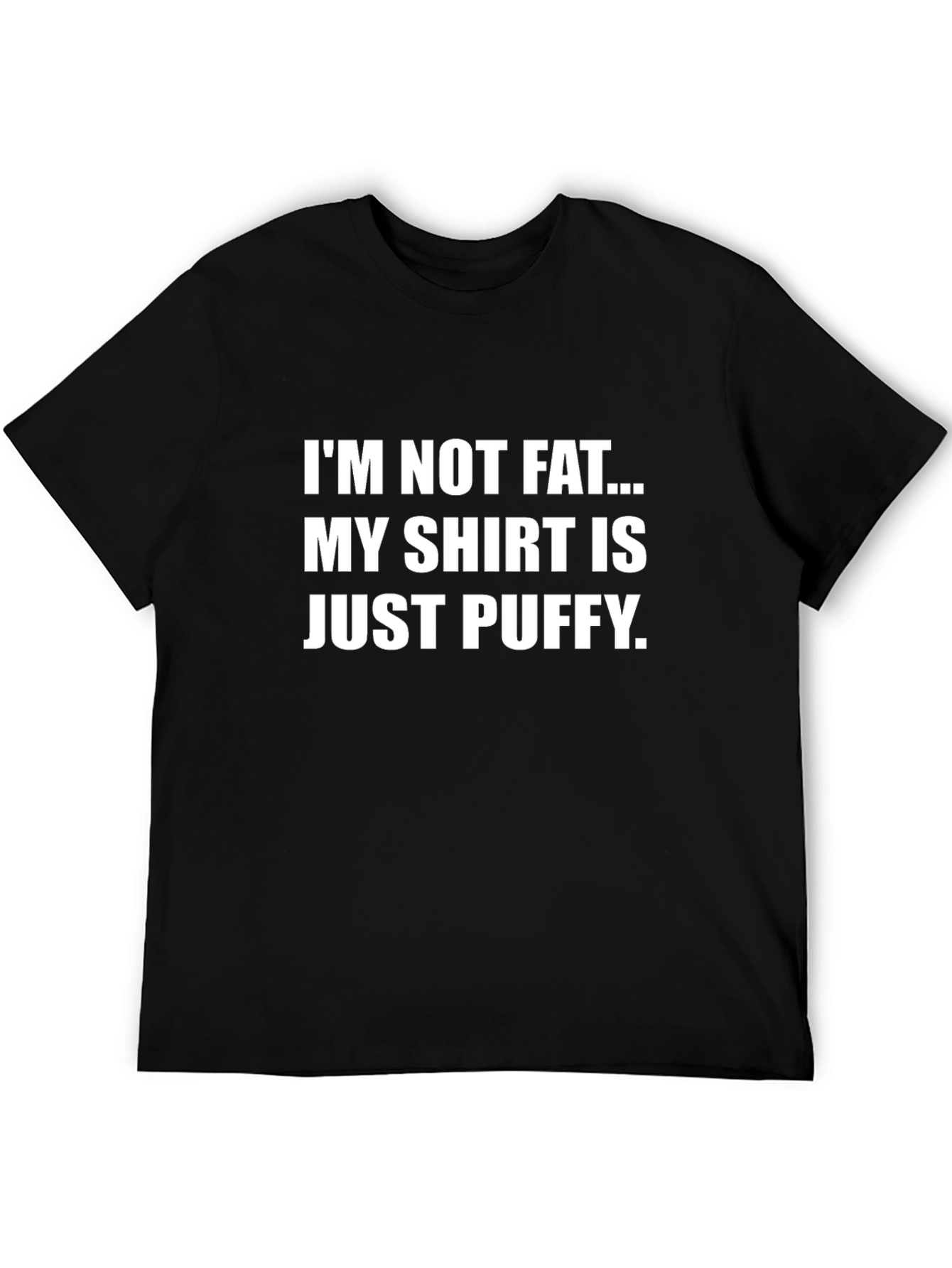 Black Funny Puffy Shirt Slogan Tee view 5