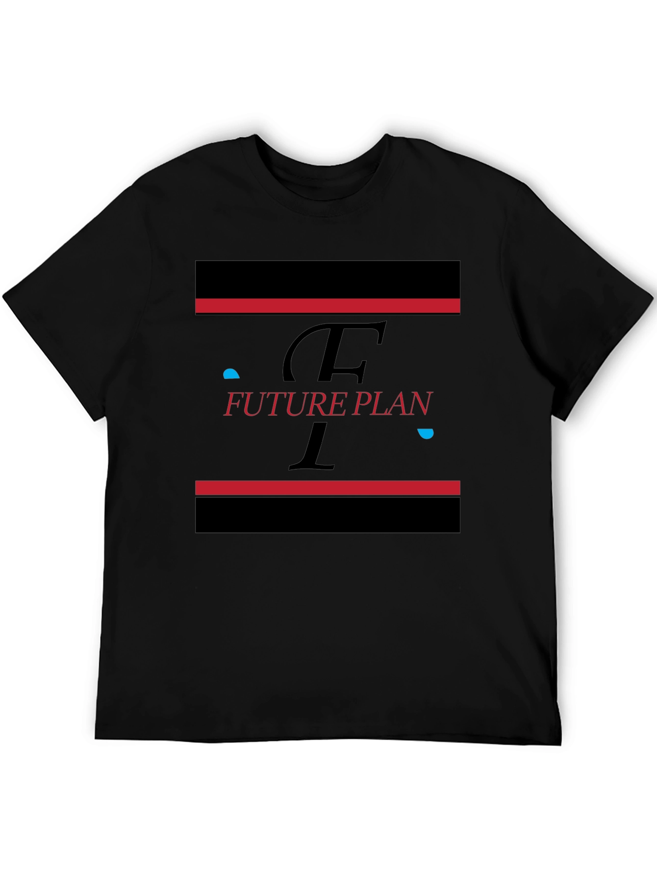 Black Future Plan Graphic Black T-Shirt view 5