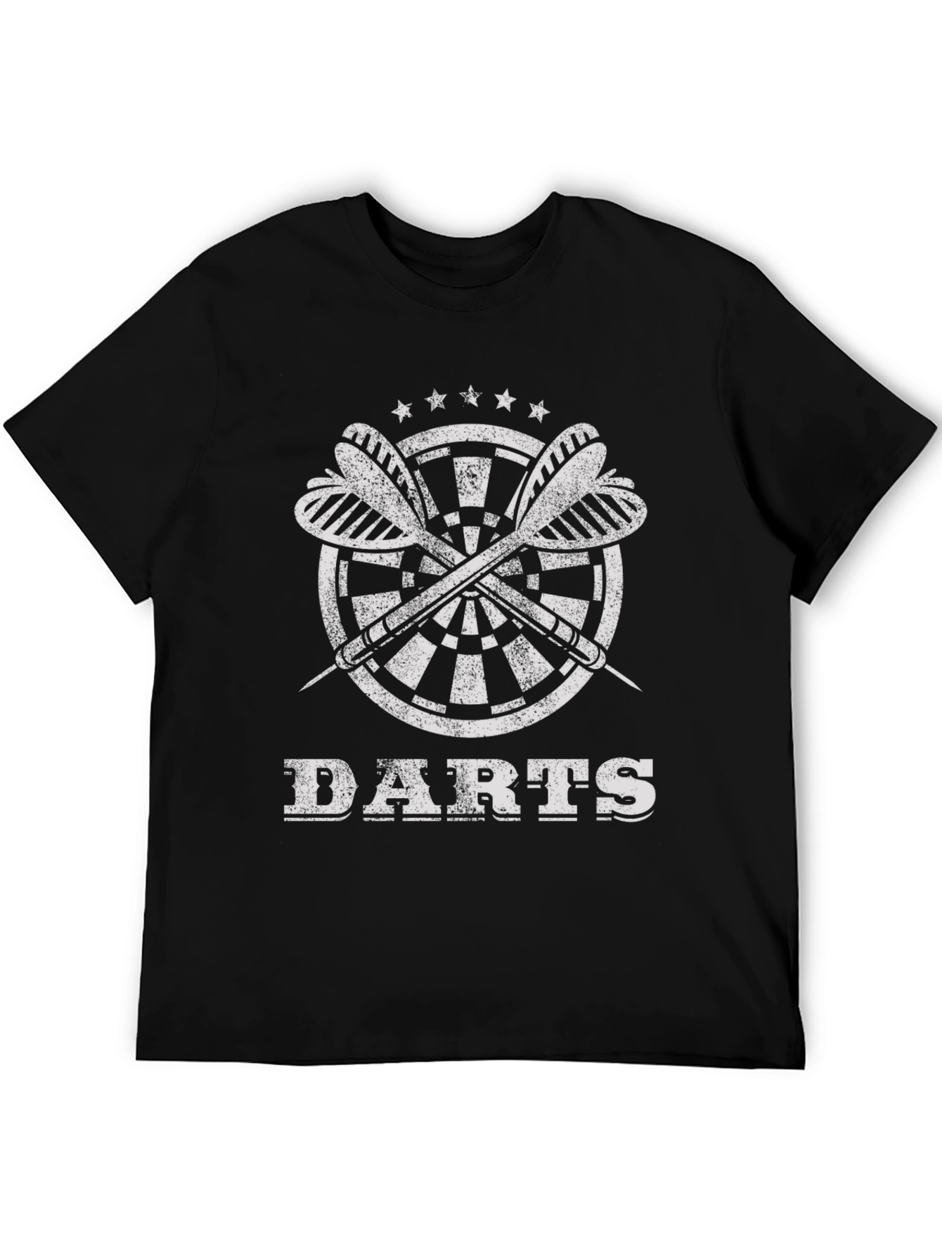 Black Darts Graphic Tee - Black Cotton T-Shirt view 5