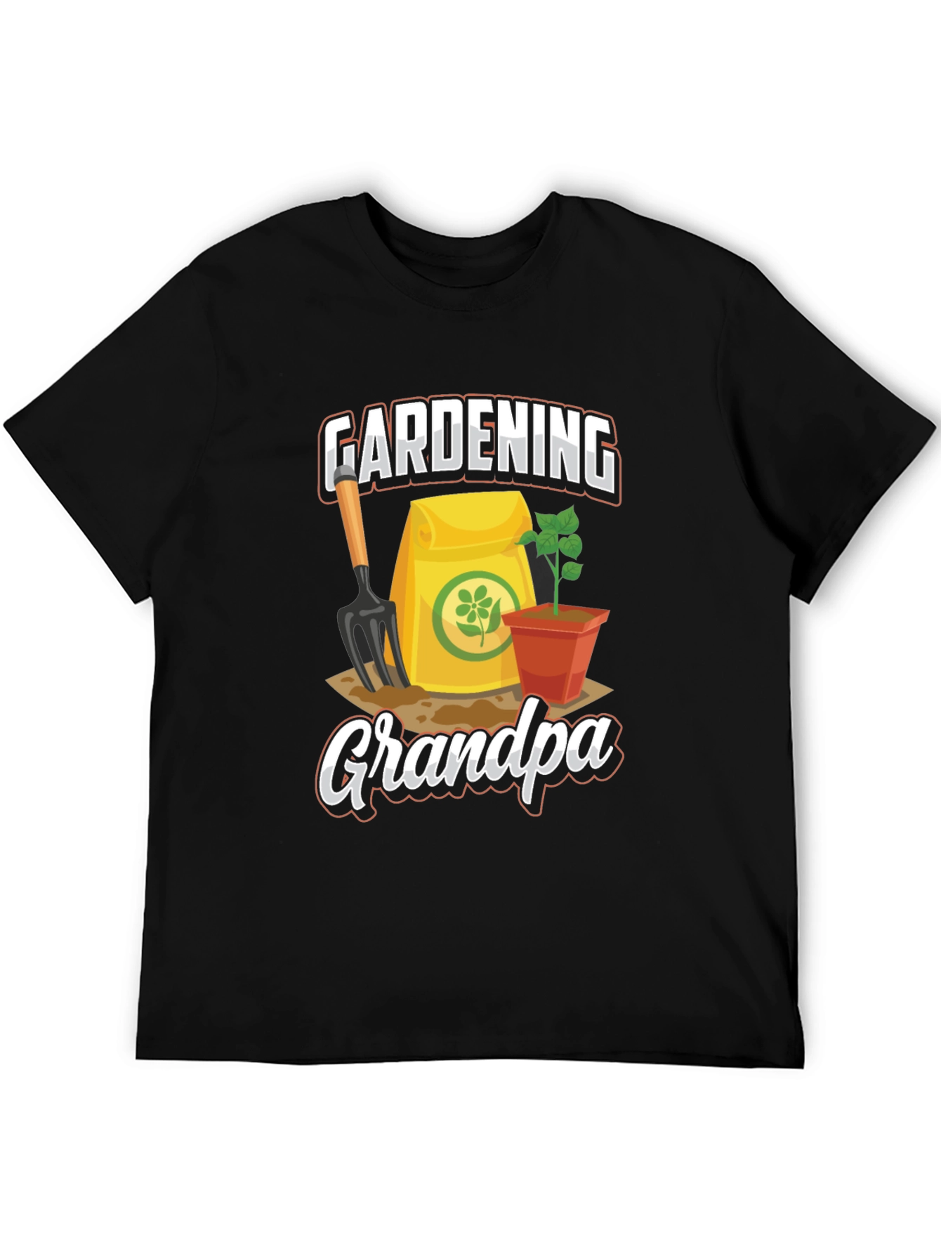 Black Gardening Grandpa T-Shirt - Gift for Grandfathers view 5