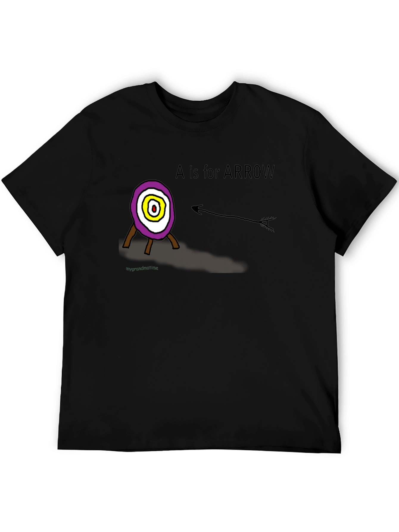 Black A is for Arrow T-shirt view 5