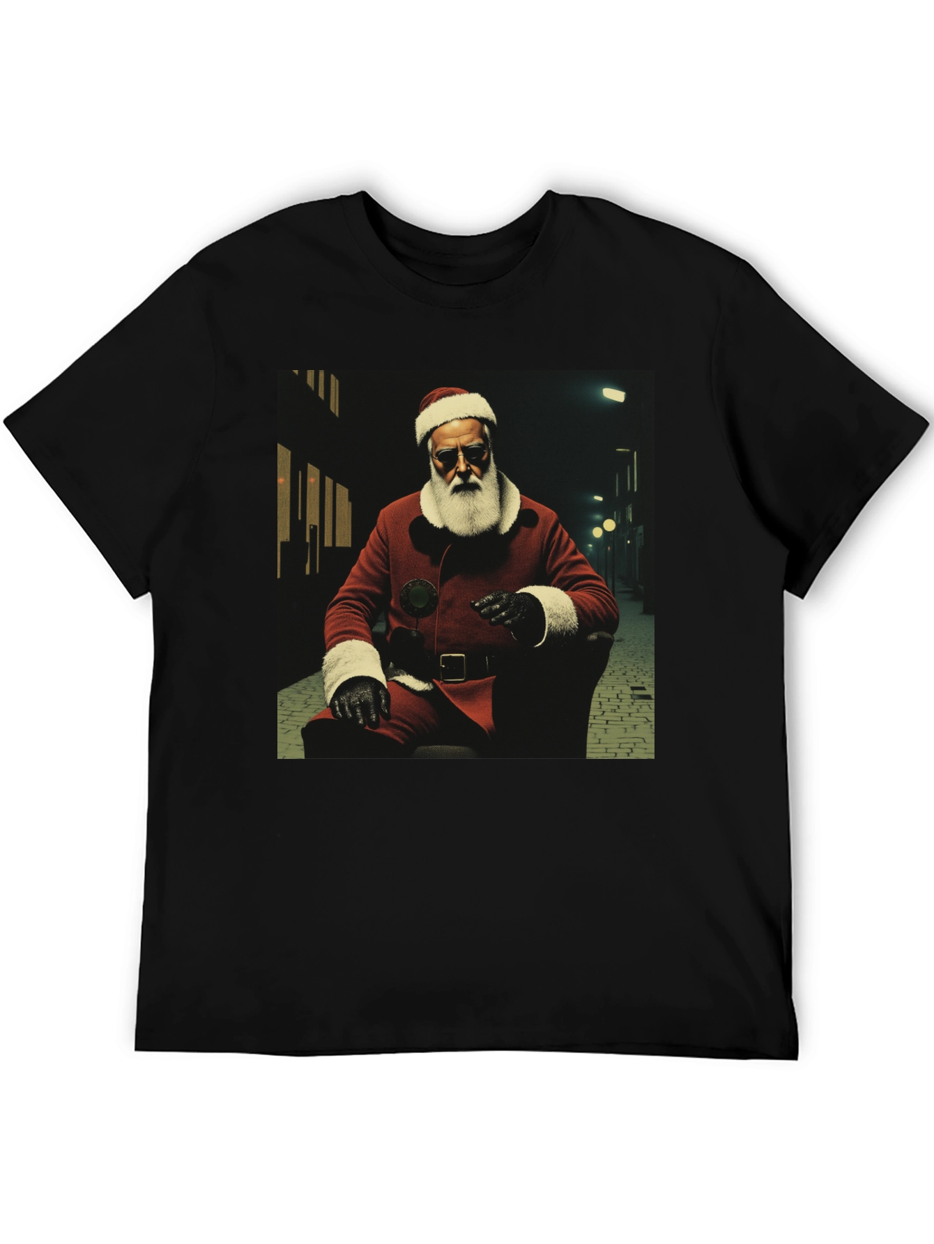 Black Cool Santa T-Shirt view 5