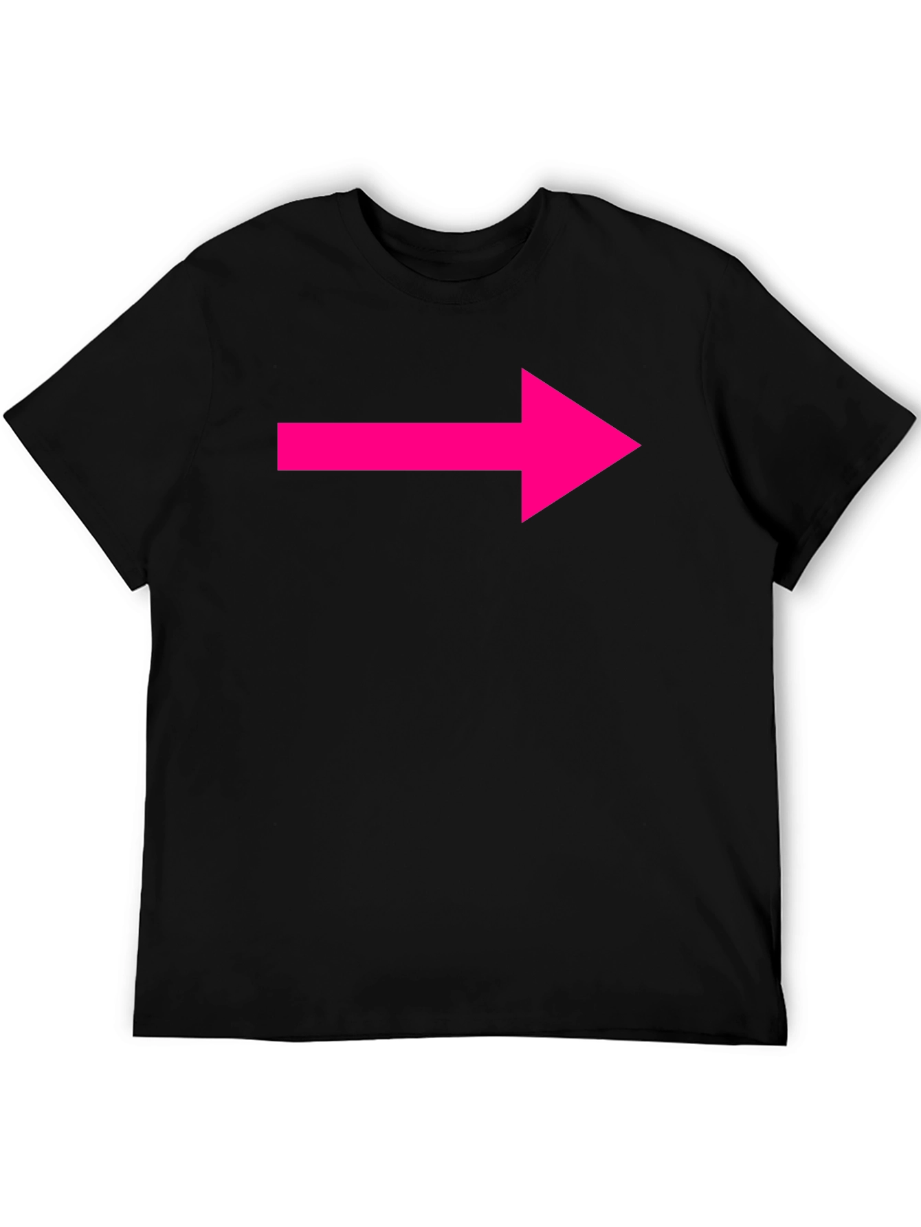 Black Bold Arrow Graphic Tee - Statement Style view 5
