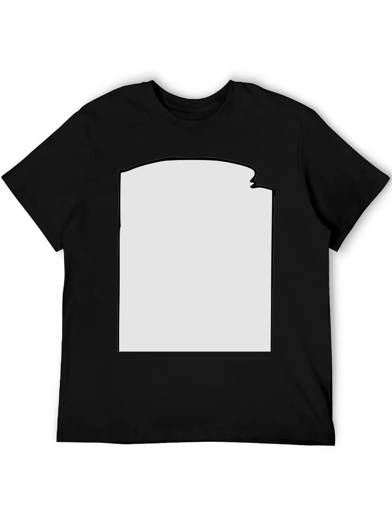 Black Modern Black T-Shirt with Custom Print Area view 5