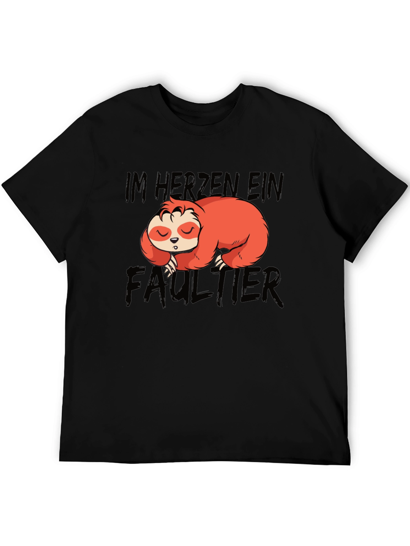 Black Im Herzen Ein Faultier Sloth Graphic T-Shirt view 5