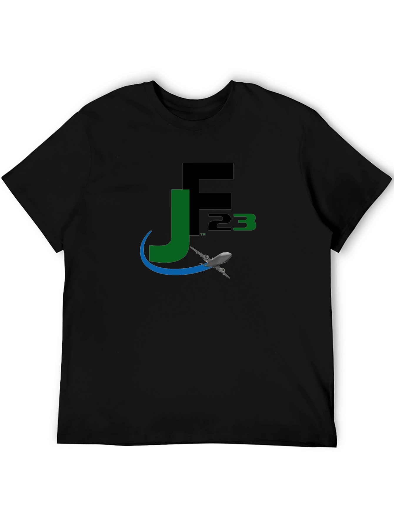 Black JF23 Jetsetter Black T-Shirt | Modern Aviation Apparel view 5